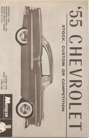 Inst Sheet 1955 Chev