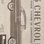 Inst Sheet 1955 Chev