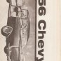 Inst Sheet 1956 Chevy Belair coupe