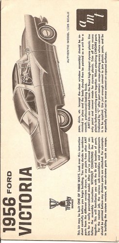 Inst Sheet 1956 Ford Victoria 3 in 1
