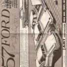 Inst Sheet 1957 Ford Fairlane 500