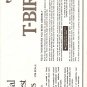 Inst Sheet 1958 T Bird