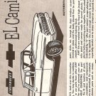 Inst Sheet 1959 Chev El Camino