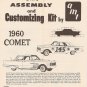 Inst Sheet 1960 Comet 3 in 1