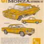 Inst Sheet 1961 Corvair Monza 3 in 1