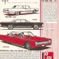 Inst Sheet 1961 Lincoln Continental Sedan 3 in 1