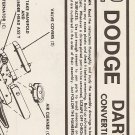 Inst Sheet 1962 Dodge Dart Conv