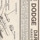 Inst Sheet 1962 Dodge Hardtop Dart