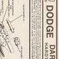 Inst Sheet 1962 Dodge Hardtop Dart