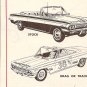 Inst Sheet 1962 Olds F 85 Build 3 Way Convertible