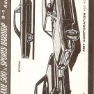 Inst Sheet 1963 Ford Galaxie 500 3 in 1