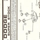 Inst Sheet 1964 Dodge Super Stock