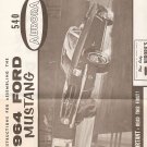 Inst Sheet 1964 Ford Mustang