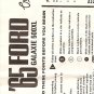 Inst Sheet 1965 Ford Galaxie 500XL Cruisin USA