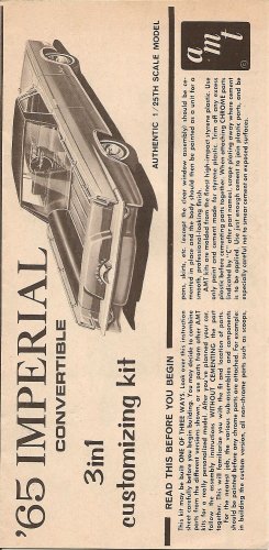 Inst Sheet 1965 Imperial Conv 3 in 1