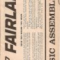 Inst Sheet 1967 Ford Fairlane