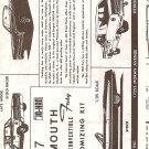 Inst Sheet 1967 Plymouth Fury Conv