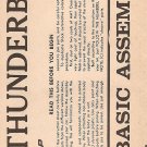 Inst Sheet 1967 Thunderbird
