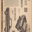 Inst Sheet 1968 Chrysler 300 Hardtop