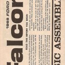 Inst Sheet 1968 Ford Falcon
