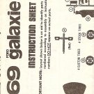 Inst Sheet 1969 Ford Galaxie XL
