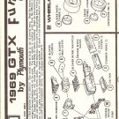 Inst Sheet 1969 Gtx Funny Car