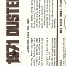 Inst Sheet 1971 Duster 340
