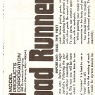 Inst Sheet 1971 Road Runner