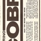 Inst Sheet 1971 Torino Cobra