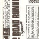 Inst Sheet 1972 Road Runner
