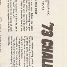 Inst Sheet 1973 Challenger