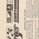 Inst Sheet 1973 Charger