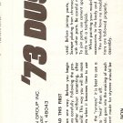 Inst Sheet 1973 Duster