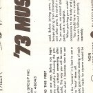 Inst Sheet 1973 Mustang