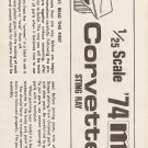 Inst Sheet 1974 Corvette Sting Ray