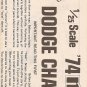 Inst Sheet 1974 Dodge Charger