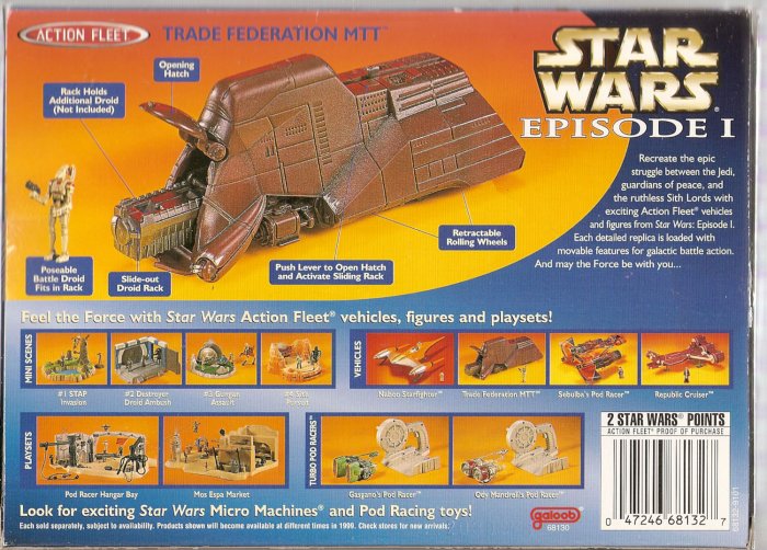 STAR WARS TRADE FEDERATION MTT # 68130, 8.0 VF