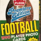 1990 FLEER PREMIERE EDITION FOOTBALL PLAYER PHOTO CARDS BOX # 558, 9.2 NM - 