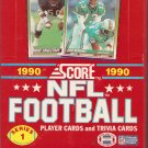 1990 SCORE NFL FOOTBALL BOX # 1, 8.5 VF + 
