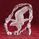 Clear Glass Carved Eagle -28313