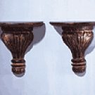 Wood Carved Shelf Sconces -31601