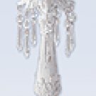 Distressed White Candleholder -32181