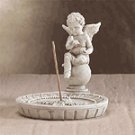 Cherub Round Incense Holder -33567