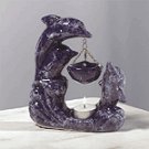Porcelain Oil Burner - Marblelized Dolphins -30128