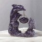 Porcelain Oil Burner - Marblelized Dolphins -30128