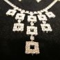 Wedding Bridal Rhinestone/Pearl Necklace & Earrings Set