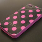New kate spade case for iPhone 4 (Black/Purple Polka dots)