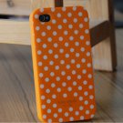 New kate spade case for iPhone 4 (Dull Orange/White Small Polka dots)
