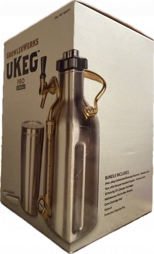 New in Box GrowlerWerks uKeg 64 oz Pro Bundle with Bonus Tumbler and Cartridges