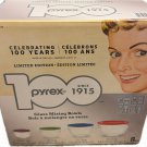 New in Box Pyrex 8-piece Glass mixing bowl Set (100 Years Limited Edition)